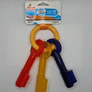 Nylabone Teething Puppy Chew – Bacon Flavor