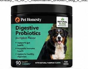 Pet Honesty Digestive Probiotics Pumpkin Flavor – 90 Soft Chews